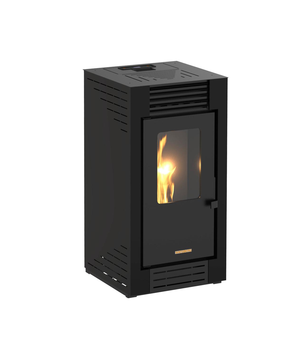 Pelletofen Poly Schwarz 76698-Pelletofen Poly 2025 S - Schwarz, Basics, Metall (47/92/53cm)