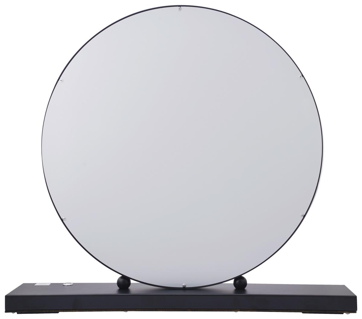 Wandspiegel Led Schwarz B: 53 Cm - Schwarz, Basics, Glas/Holzwerkstoff (53/10/60cm) - Kayoom