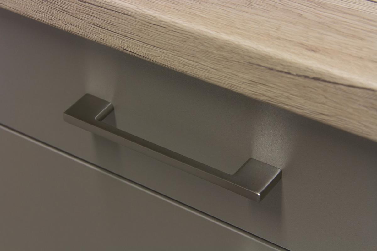 Kuchyňská spodní skříňka Riva US40 - dub San Remo/šampaňská, Moderní, kov/kompozitní dřevo (40/86/57cm)