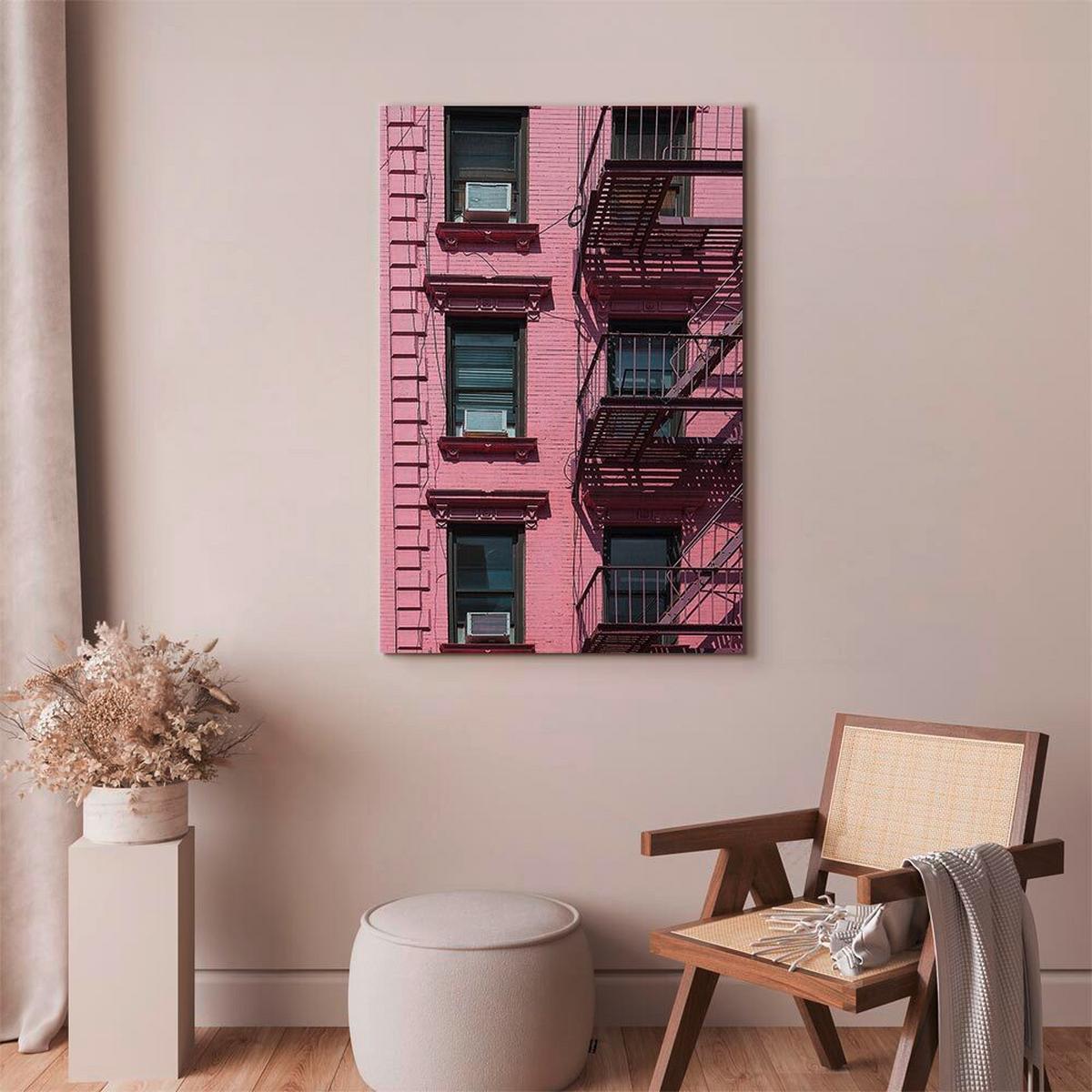 Leinwandbild Grau Pink B: 40 Cm - Pink/Grau, Basics, Holzwerkstoff/Textil (40/60/1,2cm) - artgeist