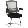 Besucherstuhl Flyer Pro V Grau/Schwarz - Chromfarben/Schwarz, MODERN, Textil/Metall (64/103/64cm) - MID.YOU