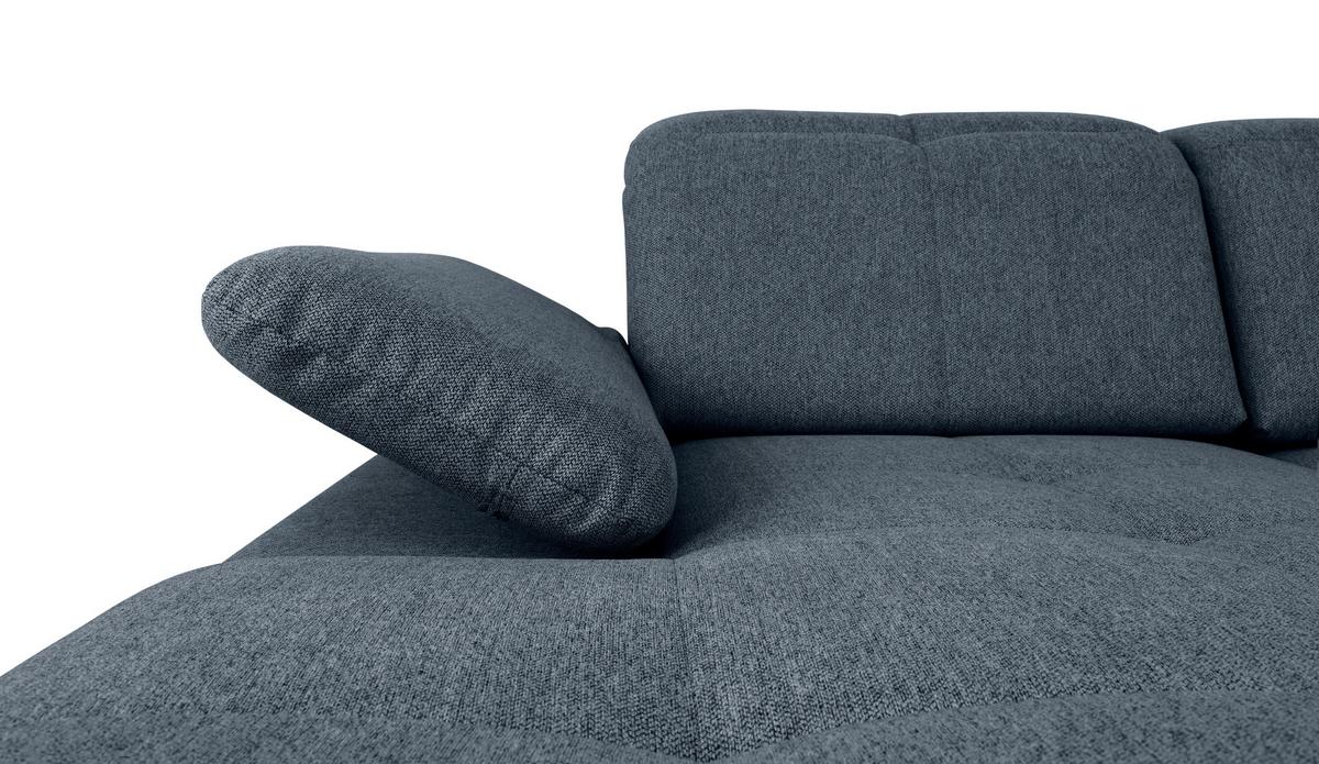 Wohnlandschaft Dunkelblau U: 173x328x215 cm - Dunkelblau/Grau, Design, Textil (173/328/215cm) - MID.YOU