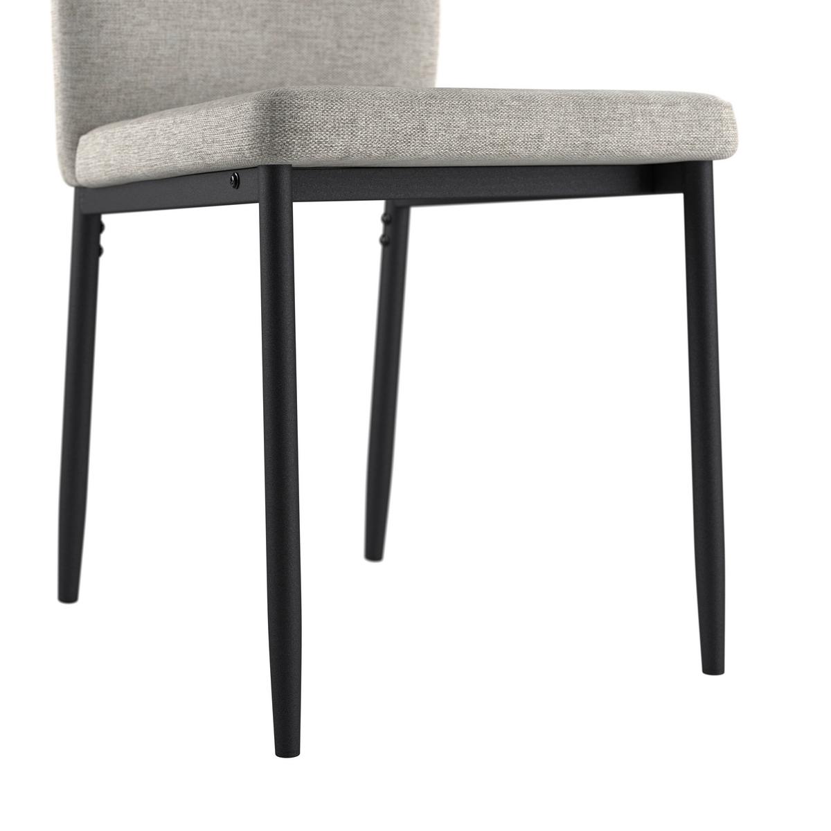 Vierfußstuhl Augusta Webstoff Grau - Schwarz/Grau, KONVENTIONELL, Textil/Metall (45/87/56.5cm)