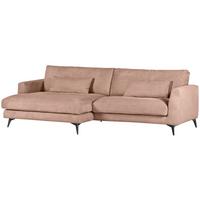 Ecksofa Macau, Altrosa S: 140x270 cm - Schwarz/Altrosa, LIFESTYLE, Textil (140/270cm) - Livetastic
