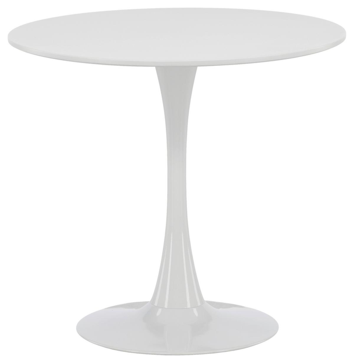 Esstisch Hamden - Hellgrau/Weiß, Design, Holzwerkstoff/Metall (80/80/75cm) - Livetastic
