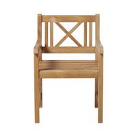 Gartensessel Rosenborg, Natur 89x89x59 cm, Echtholz - Teakfarben, Natur, Holz (59/89/59cm) - Gardenson