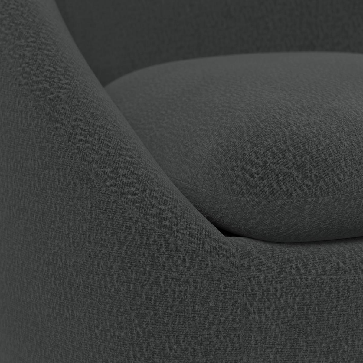 Relaxačné kreslo DORA, čierna ženilka - čierna, Modern, kov/drevo (77/74/73cm) - Bessagi Home