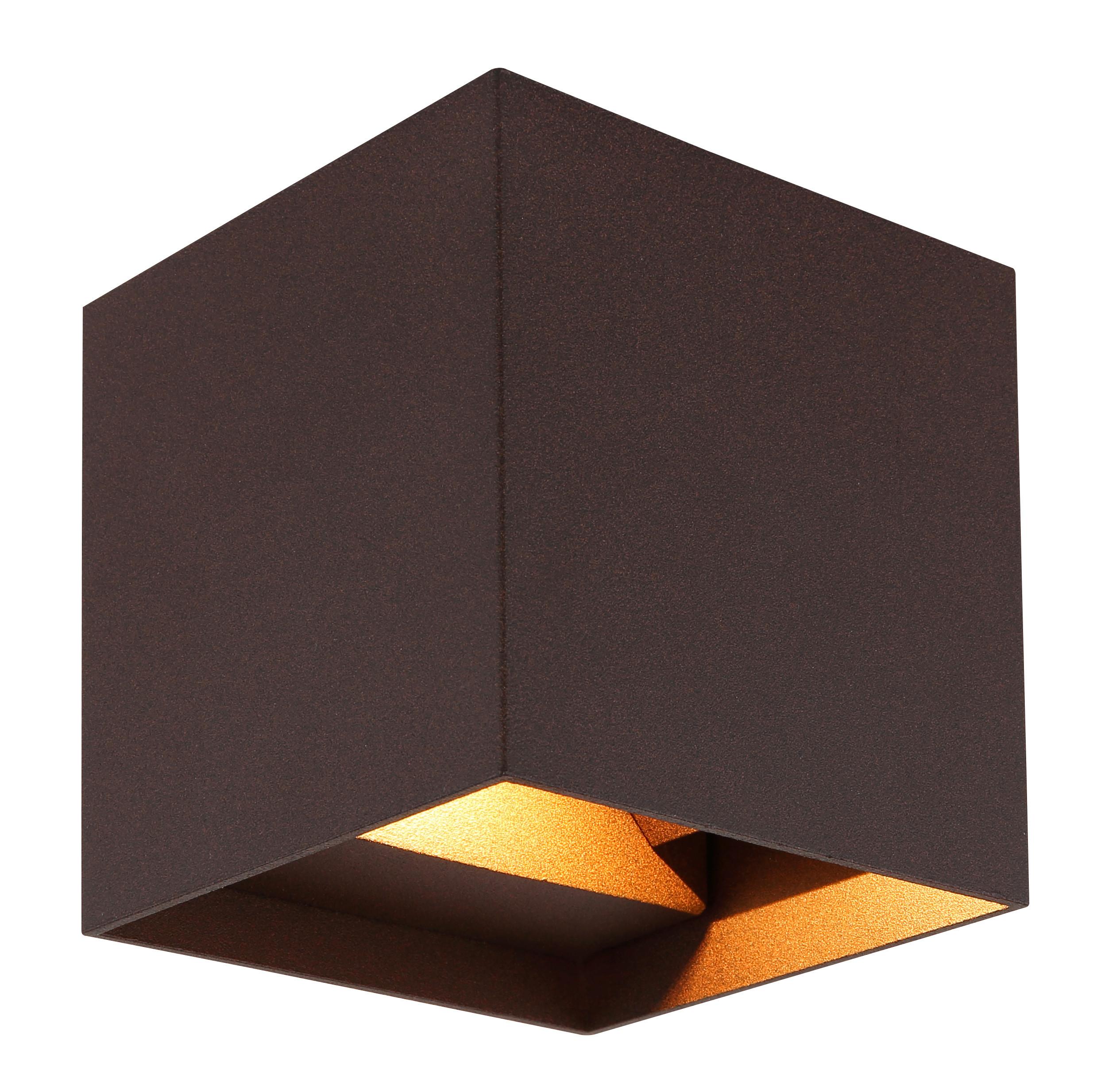 Led-außenleuchte Veronika Klar Rostfarben L: 10 Cm - Design (10/10/10cm) - Globo