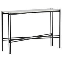Beistelltisch Razzia - Schwarz/Weiß, Design, Stein/Metall (110/30/75cm) - Livetastic