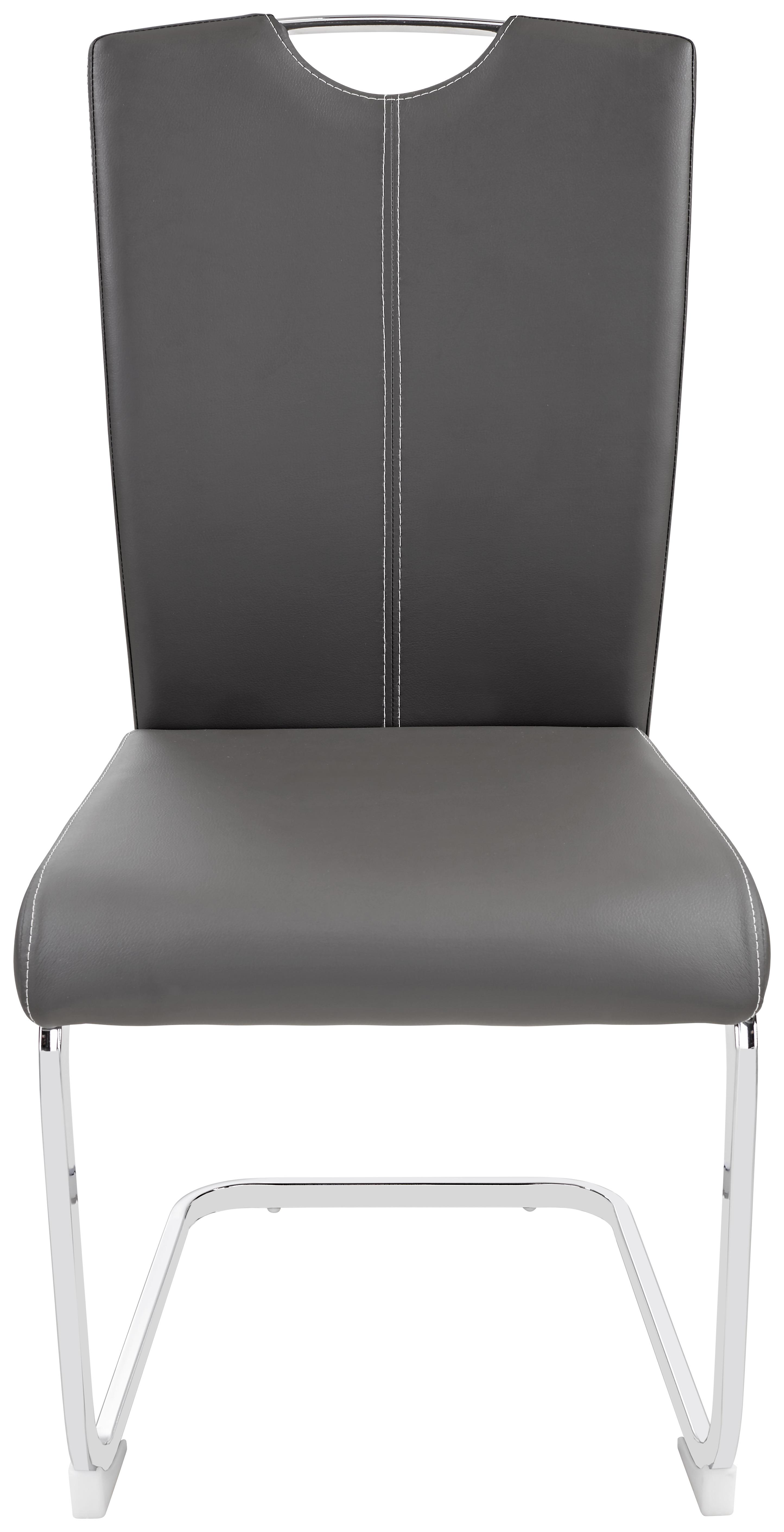 Szánkótalpas Szék  "conny" Conny - króm/fehér, Modern, textil/fém (44/96,5/59cm)