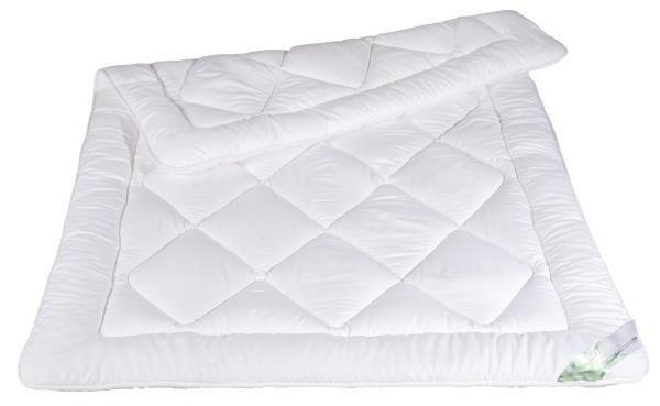 Steppdecke Nature Bamboo Normal Klaus 140x200 cm - Weiß, KONVENTIONELL, Textil (140/200cm)
