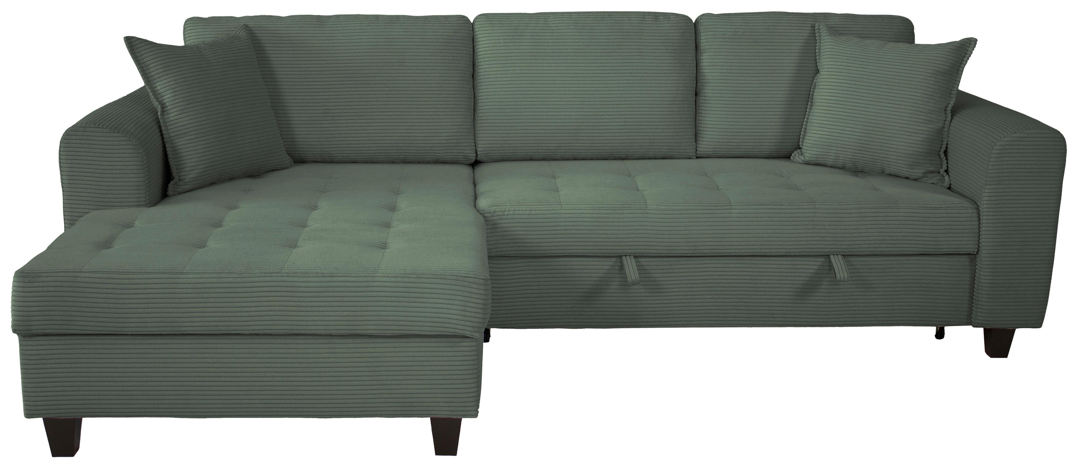 Ecksofa Moritz Dunkelgrün S: ca. 155x265 cm - Dunkelgrün, Trend, Textil (155/265cm)