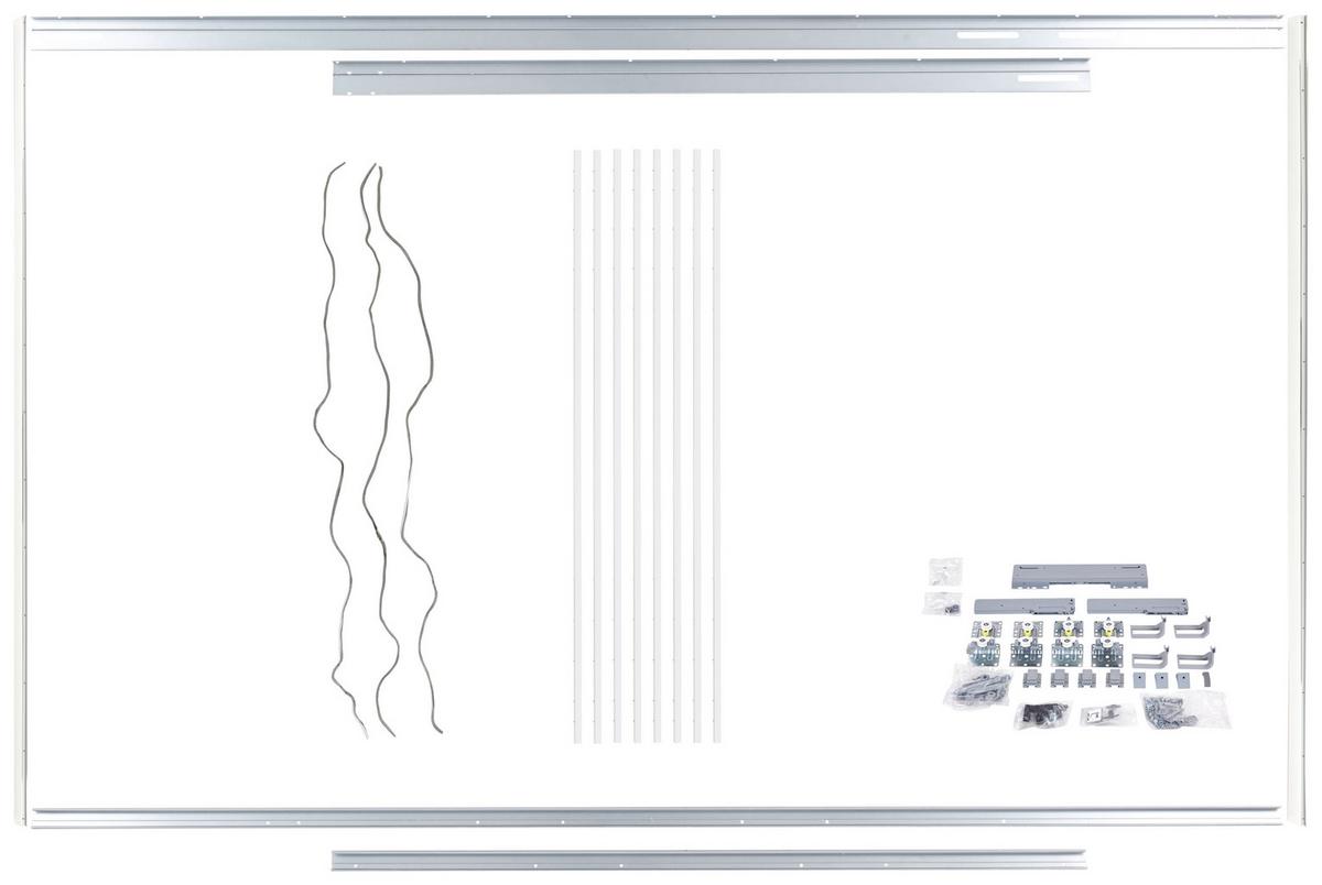 Montagepaket F. Kleiderschrank Unit H: 243 cm B: 360 cm - Chromfarben, MODERN, Kunststoff/Metall - Ondega