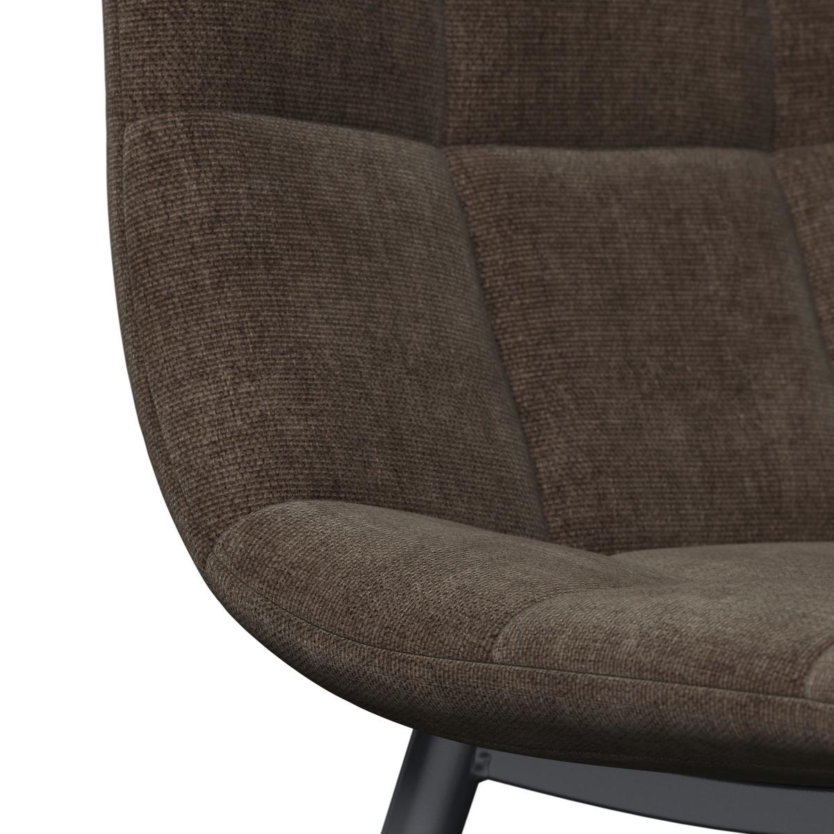 ŽIDLE RIA - černá/hnědá, Moderní, kov/textil (44cm) - Bessagi Home