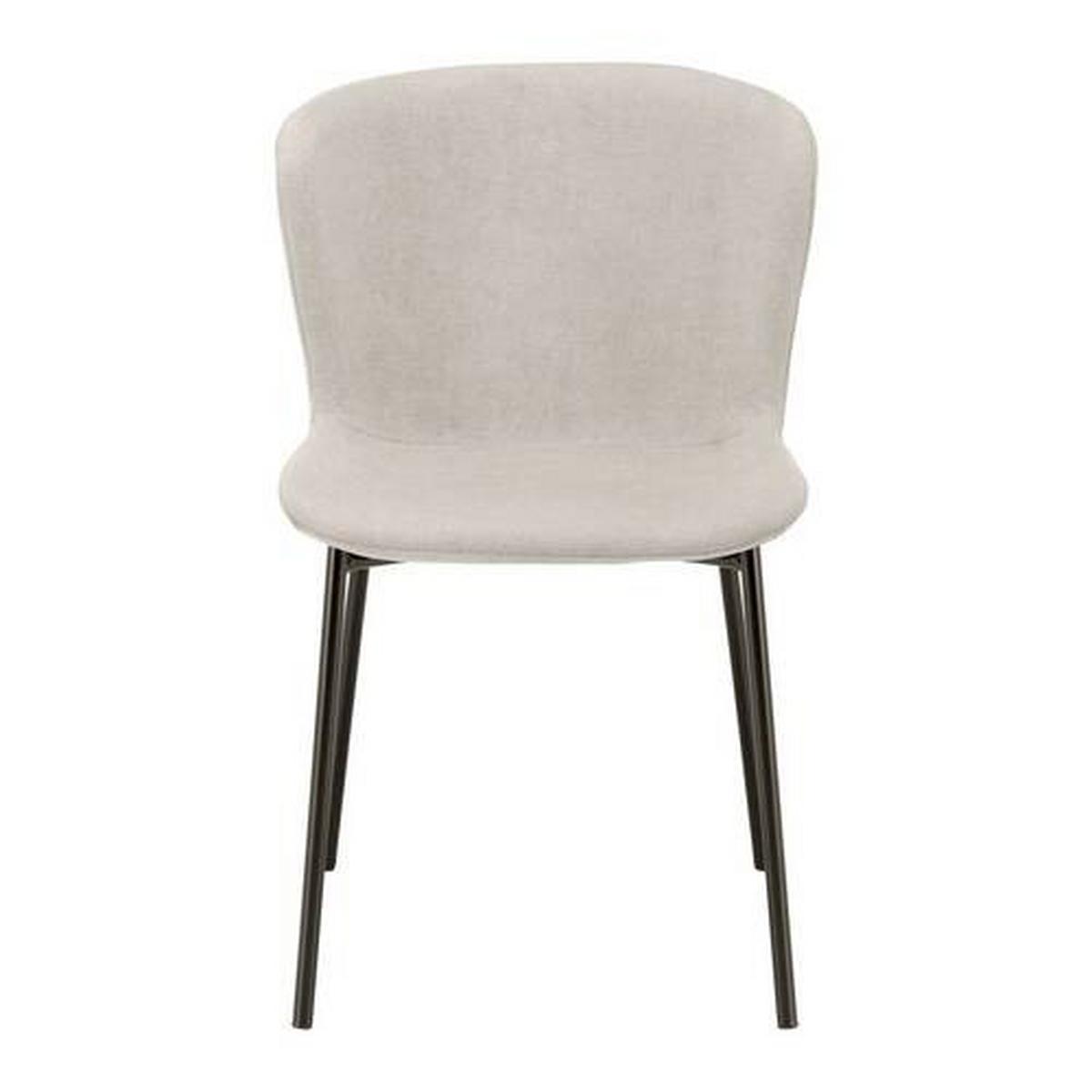 Židle NOEMIE béžová - černá/béžová, Moderní, kov/dřevo (46/79/56cm) - Bessagi Home