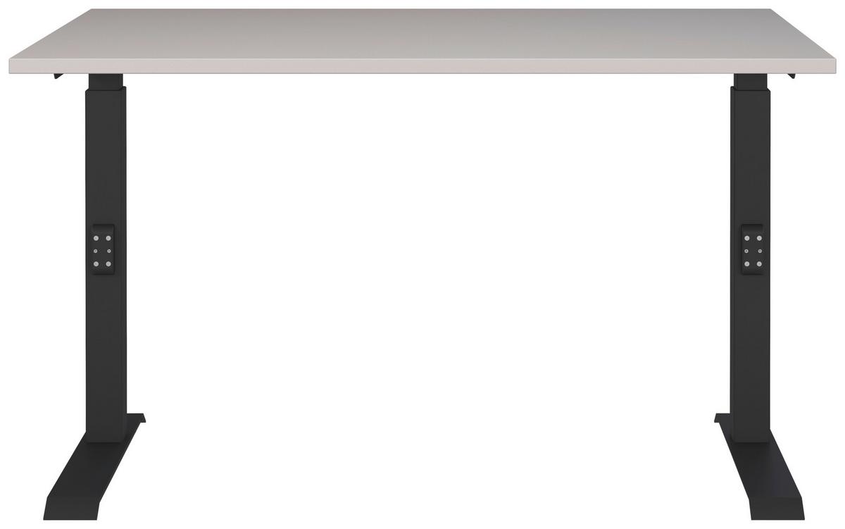 Schreibtisch Schwarz/Kaschmir L: 120cm - Kaschmir/Schwarz, MODERN, Holzwerkstoff/Metall (120/80/68-91cm) - Germania