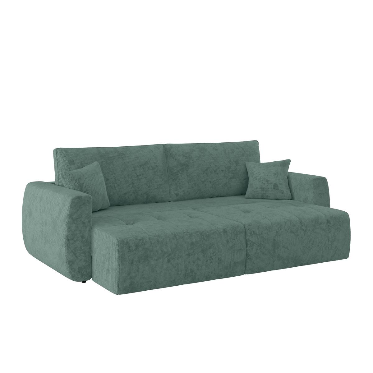 Schlafsofa Bali - Blau/Schwarz, MODERN, Holz/Textil (245/74-90/104cm) - Luca Bessoni