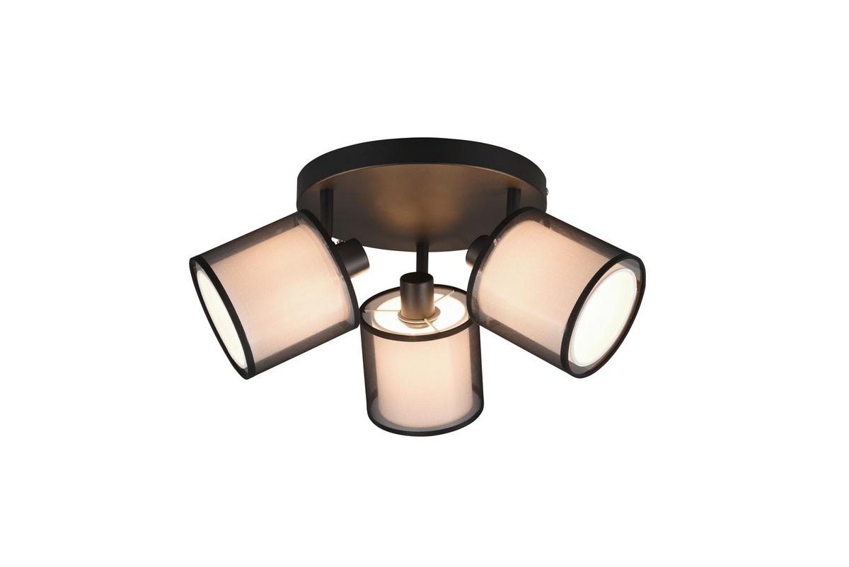 Strahler 811430332 Burton - Schwarz, Basics, Textil/Metall (49/22cm) - Trio Leuchten