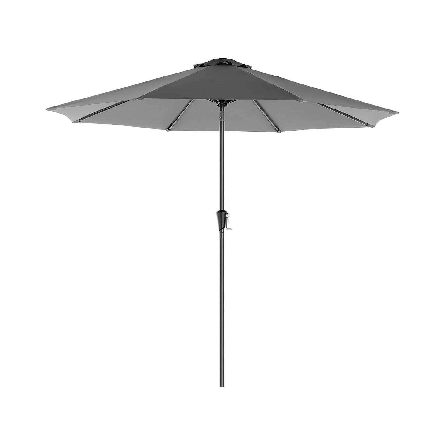 Sonnenschirm Grau Schwarz Bxl: 270x240 Cm - Schwarz/Grau, Basics, Textil/Metall (270/240cm) - Modante