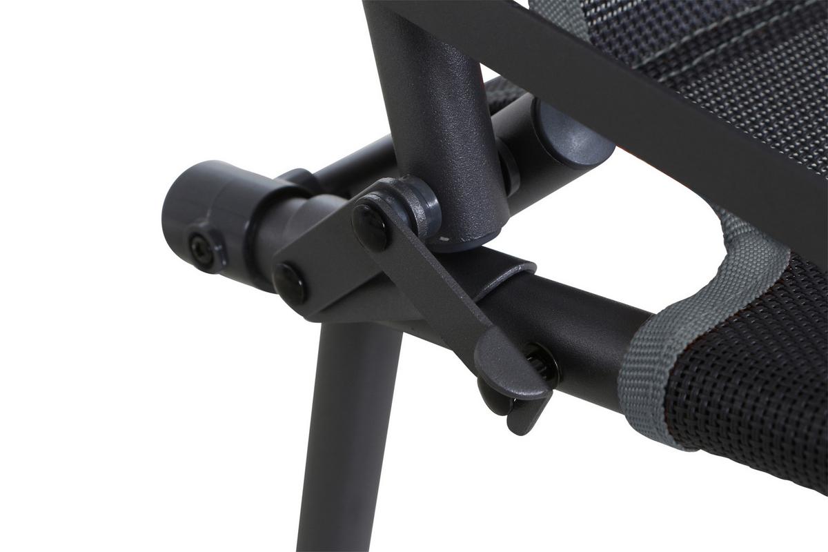 Campingstuhl Klappbar Mit Armlehnen Comfort - Anthrazit, KONVENTIONELL, Textil/Metall (58/95/70cm) - Siena Garden