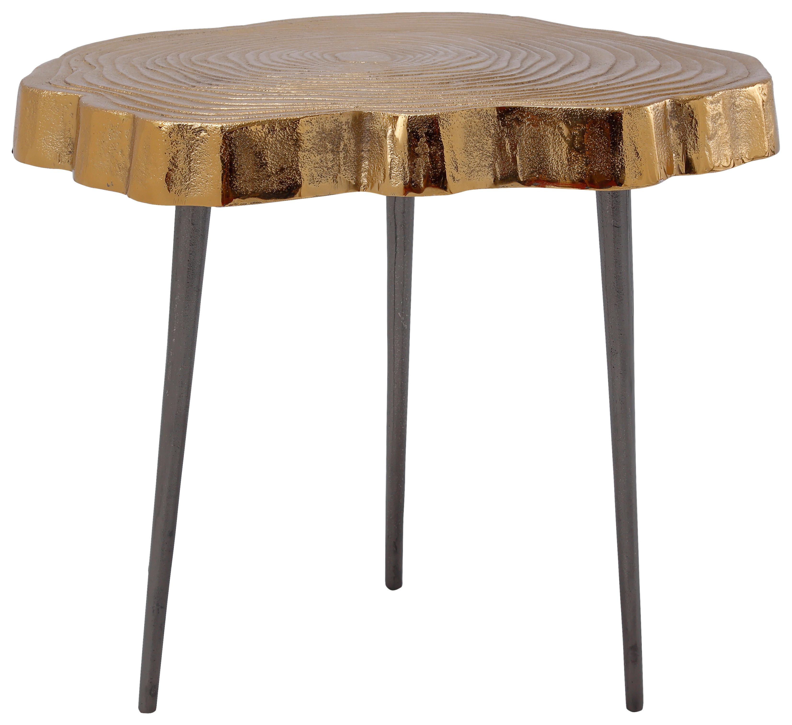 Beistelltisch Wood Art 125 Goldfarben/Schwarz B: 41 cm
