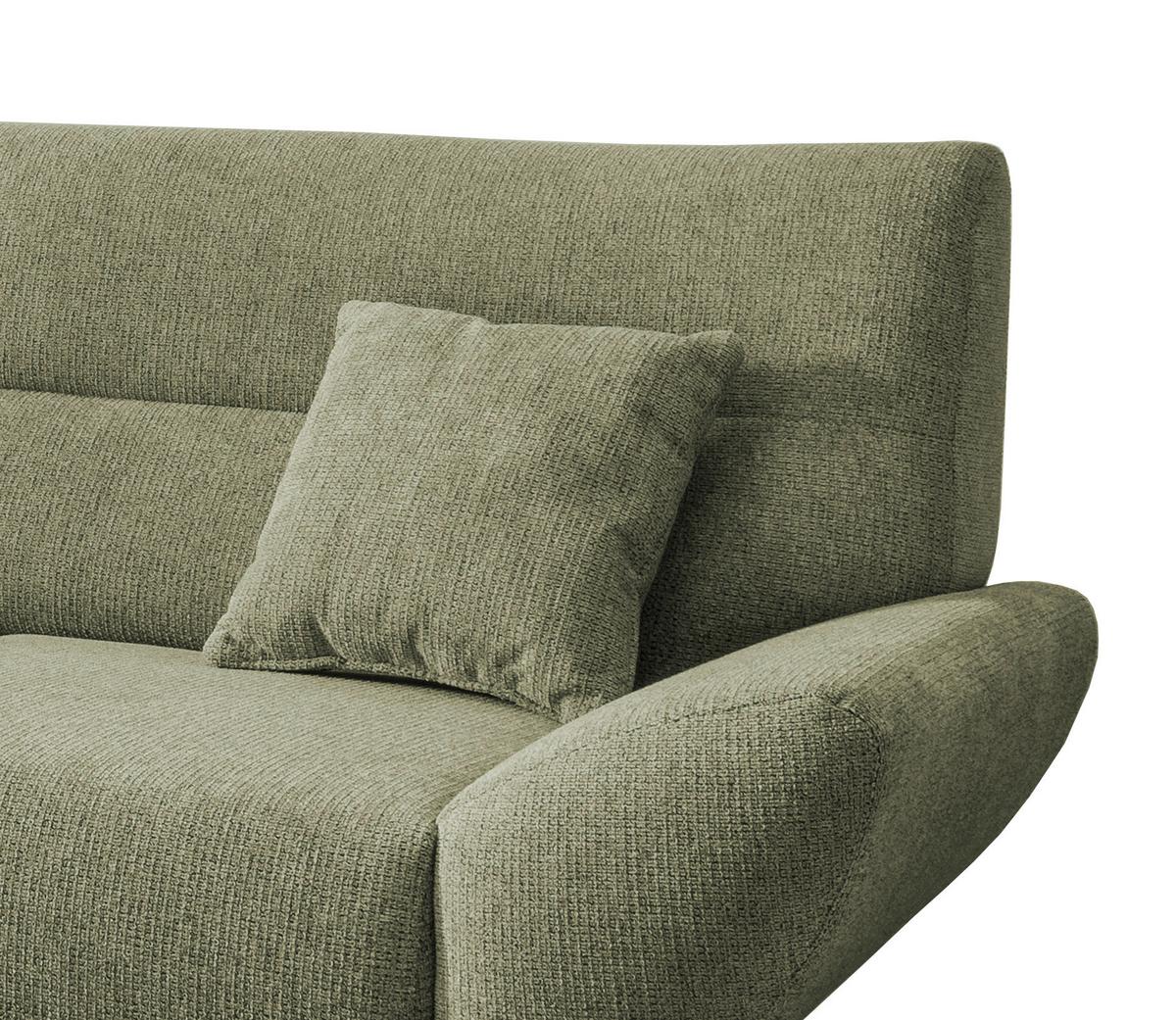 Ecksofa Drago Grün S: 166/290 cm - Wildeiche/Grün, MODERN, Holz/Textil (166/290cm) - MID.YOU
