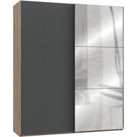 Schwebetürenschrank 200cm Level, Graphit/eiche Dekor - Eichefarben/Graphitfarben, MODERN, Holzwerkstoff (200/236/65cm) - MID.YOU