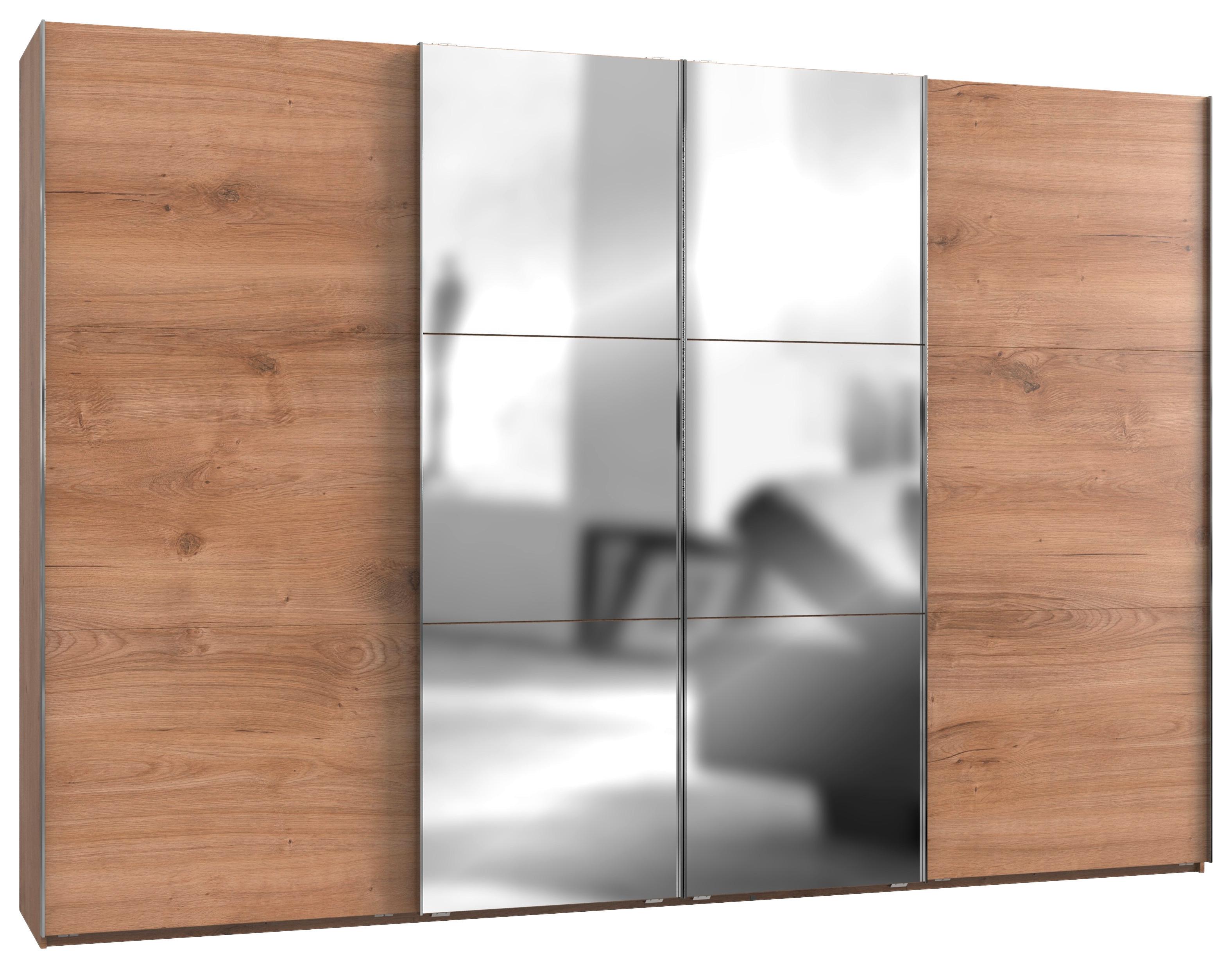 Schwebetürenschrank 350cm Level, Eiche Dekor