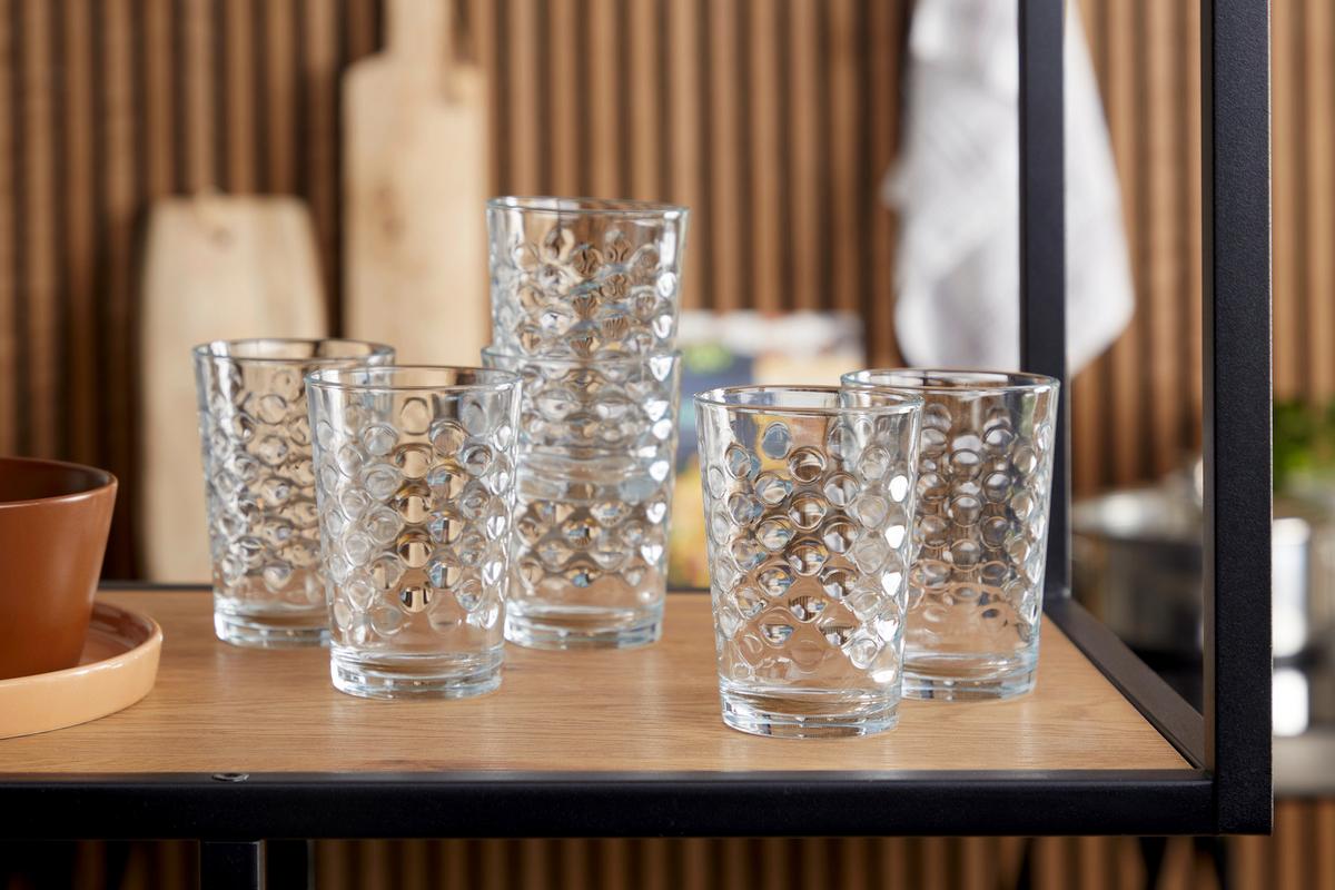 Trinkglas Marcella 6er-Pack, ca. 205 ml - Transparent, KONVENTIONELL, Glas (6,8/9,9cm) - Luca Bessoni