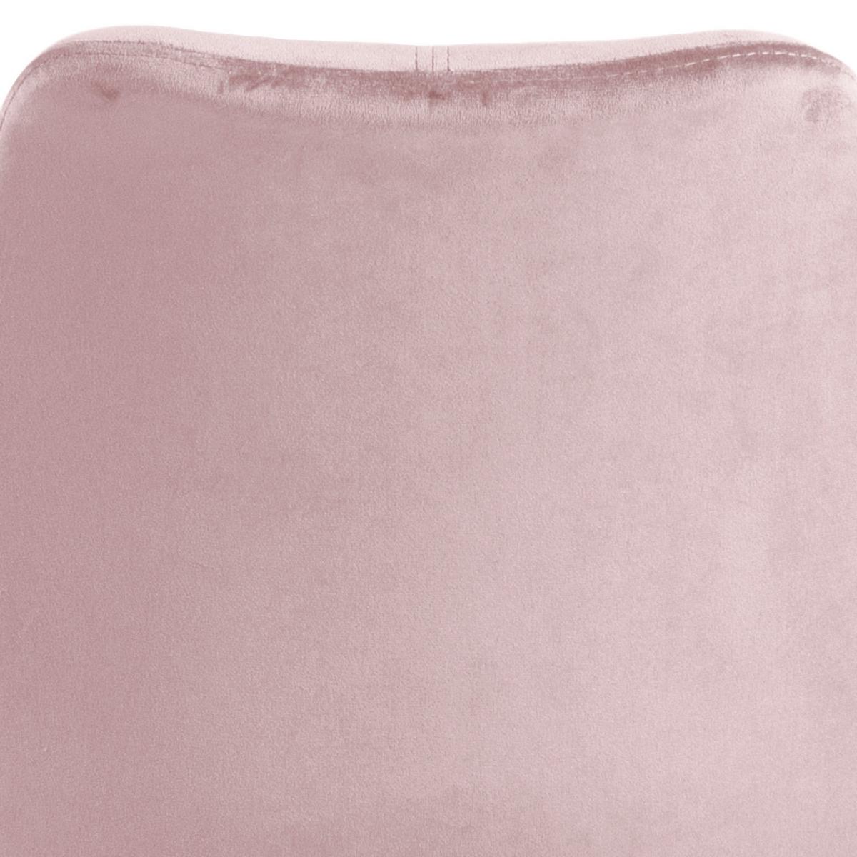 Jídelní židle ERIS samet - starorůžová/černá, Trend, kov/textil (48,5/85,5/54cm) - Carryhome