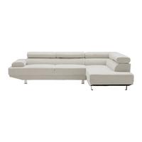 Sedací souprava EMELY, krémová - krémová/barvy nerez oceli, Moderní, kov/dřevo (267/70/195cm) - Bessagi Home