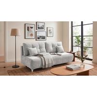 Schlafsofa Elisa Silberfarben, Schlaffunktion - Kaschmir/Silberfarben, MODERN, Textil (215/96/106cm) - MID.YOU