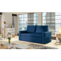 Schlafsofa Wave Dunkelblau, B: 150 Cm - Blau/Schwarz, Design, Textil (150/90/90cm) - MID.YOU