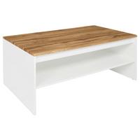 Couchtisch Holten Coffee Table - Eiche Wotan/Weiß, Design, Holzwerkstoff (110/65/45,5cm)