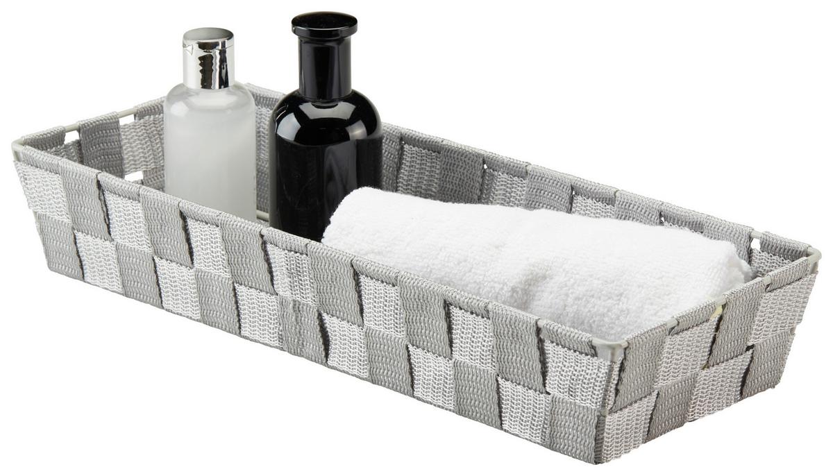 Aufbewahrungskorb Batis 36x14 cm Versch. Farben - Schwarz/Braun, Kunststoff/Metall (36/14/6cm) - Ondega