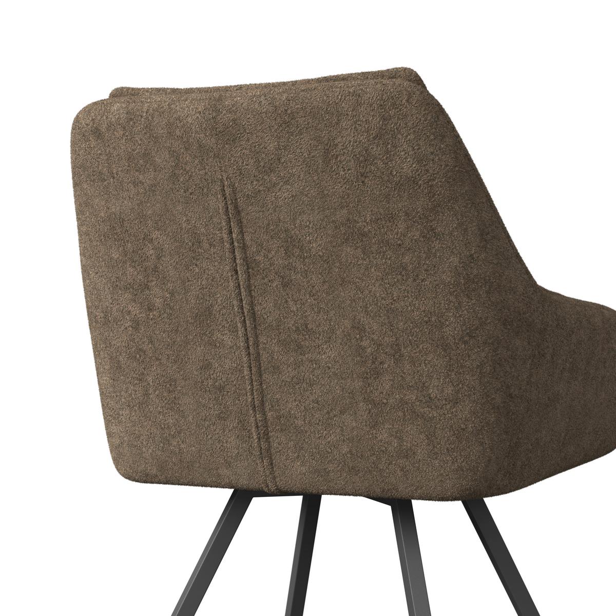 ŽIDLE S PODRUČKAMI BILLY - černá/hnědá, Moderní, kov/dřevo (64/87/64cm) - Bessagi Home