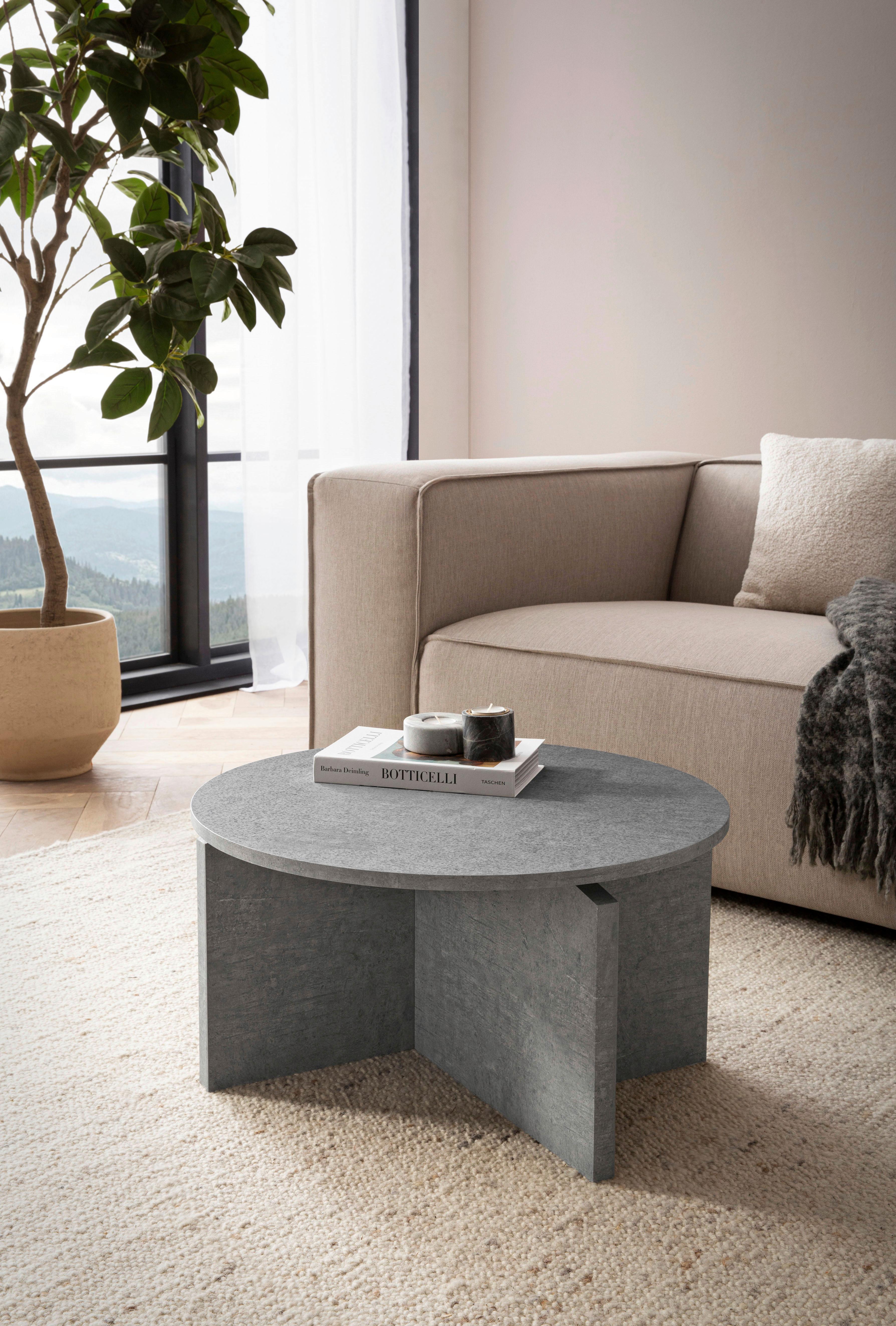 Couchtisch Grau L: 60 cm - Grau, Design, Holzwerkstoff (60/60/33cm) - Livetastic