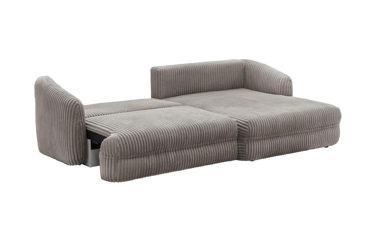 Ecksofa Lush, Taupe Schenkel: 284x161 cm - Taupe/Silberfarben, Design, Textil (284/161cm) - Livetastic