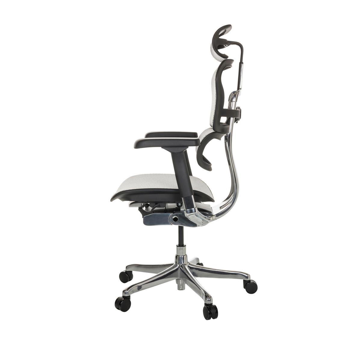 Drehstuhl Ergohuman I - Silberfarben/Hellgrau, Basics, Kunststoff/Textil (69/119-144/65cm) - MID.YOU
