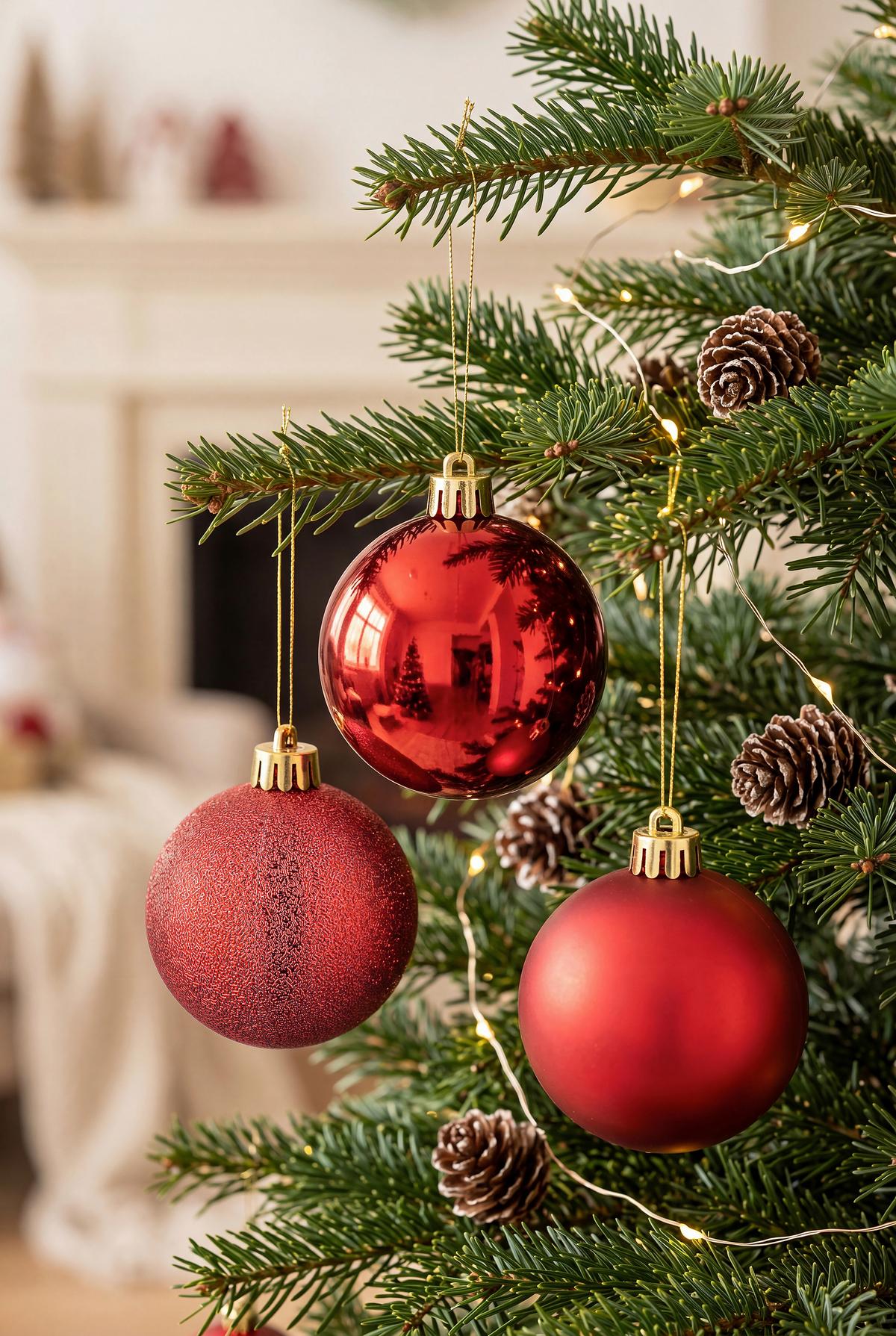 CHRISTBAUMKUGEL-SET Dirk, Rot, 90-teilig - Rot, KONVENTIONELL, Kunststoff - Luca Bessoni