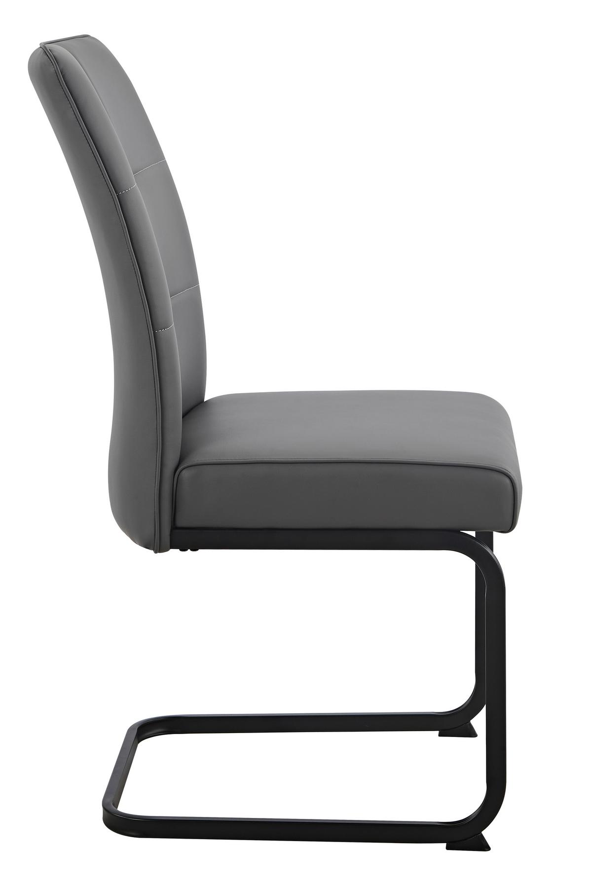 SCHWINGSTUHL-SET MALTA II S 4ER-SET - Schwarz/Grau, MODERN, Textil/Metall (46/97/61cm) - P & B