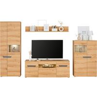 STAPELPROGRAMM ALANA - Schwarz, MODERN, Glas/Holzwerkstoff (275/195,4/50cm)