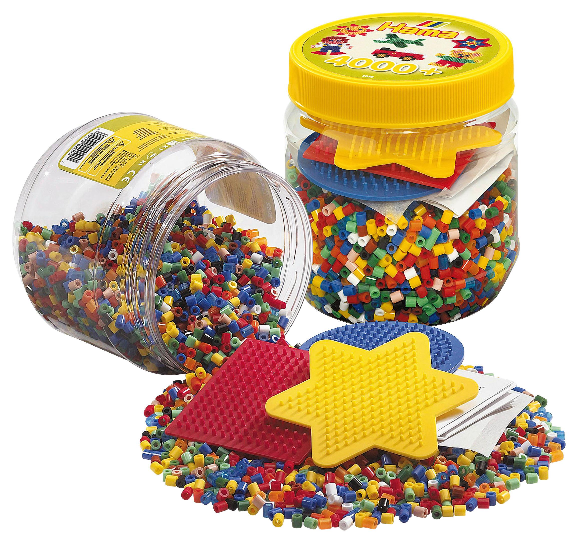 Bügelperlen-Set Kinder Mit 4000 Perlen und Steckplatten - Basics, Kunststoff (12/12/12cm)