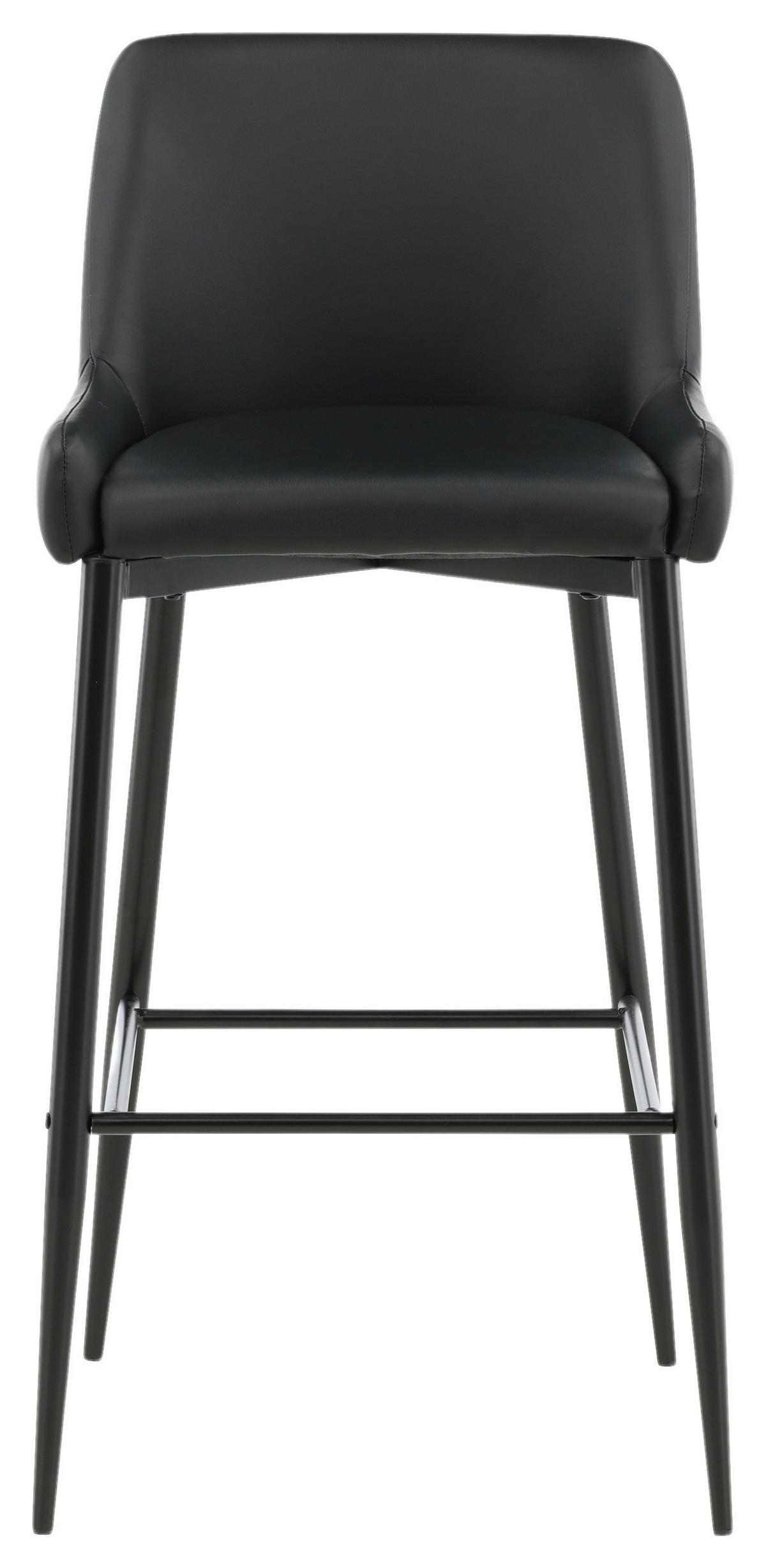 Barhocker-set Plaza Schwarz B: 48 Cm - Schwarz, Design, Kunststoff/Textil (48/105/57cm) - Livetastic