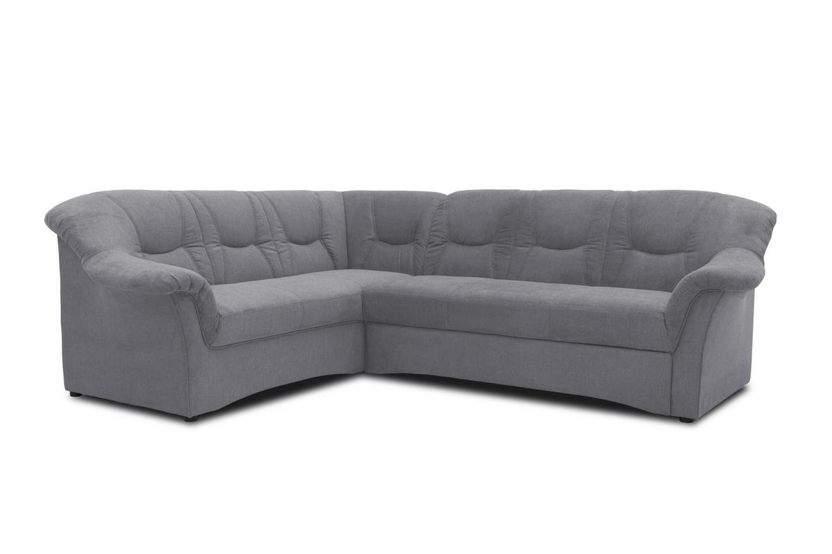 Ecksofa Sarafina Dunkelgrau S: 190x240 Cm - Dunkelgrau/Schwarz, KONVENTIONELL, Textil (190/240cm) - MID.YOU