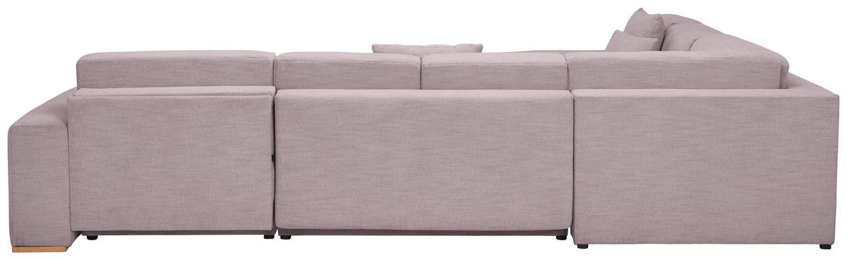 Wohnlandschaft Vouge Altrosa U: 283x371x208 Cm - Buchefarben/Schwarz, KONVENTIONELL, Textil (283/371/208cm) - Livetastic