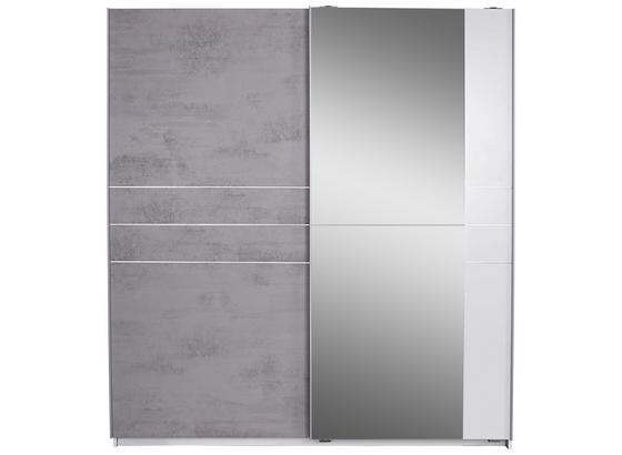 Skriňa S Posuvnými Dvermi Stripe - sivá/biela, Moderný, drevo/kompozitné drevo (180/198/64cm) Skriňa S Posuvnými Dvermi Stripe - sivá/biela, Moderný, drevo/kompozitné drevo (180/198/64cm)