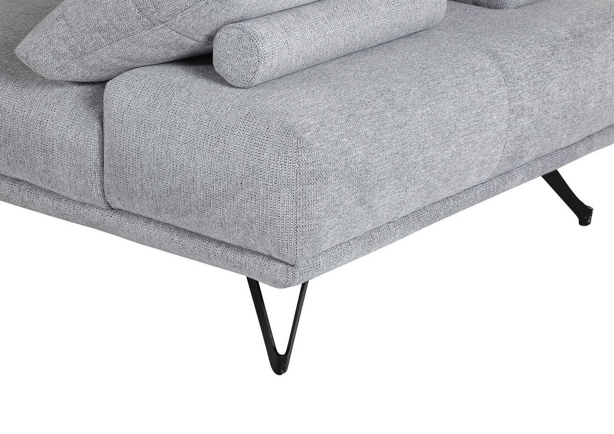 ECKSOFA BOLZANO - Schwarz/Grau, KONVENTIONELL, Textil (240/310cm) - MID.YOU