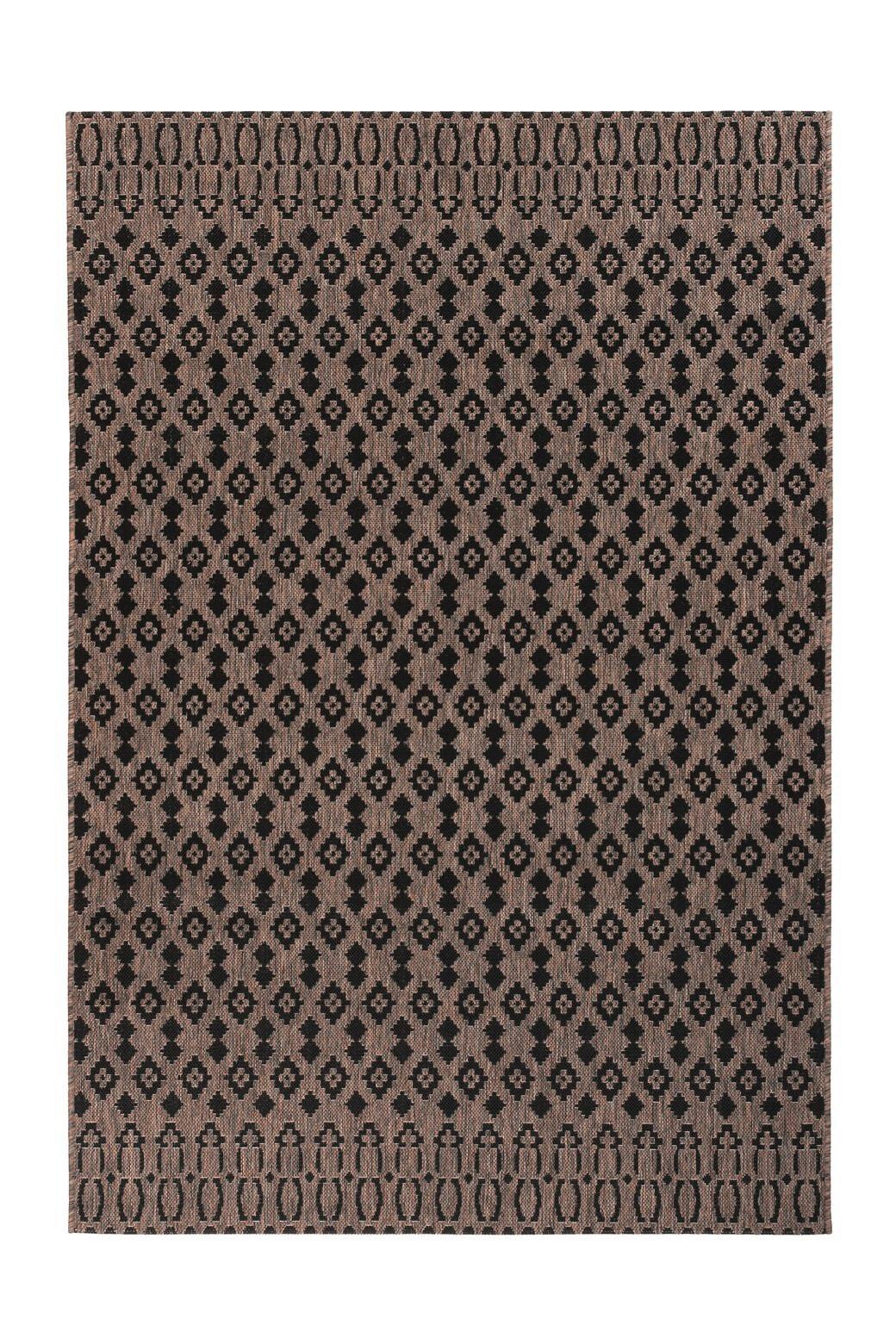 Flachwebteppich Splash 700 Braun/Grau, 120x170 cm - Braun/Grau, KONVENTIONELL, Textil (120/170cm)