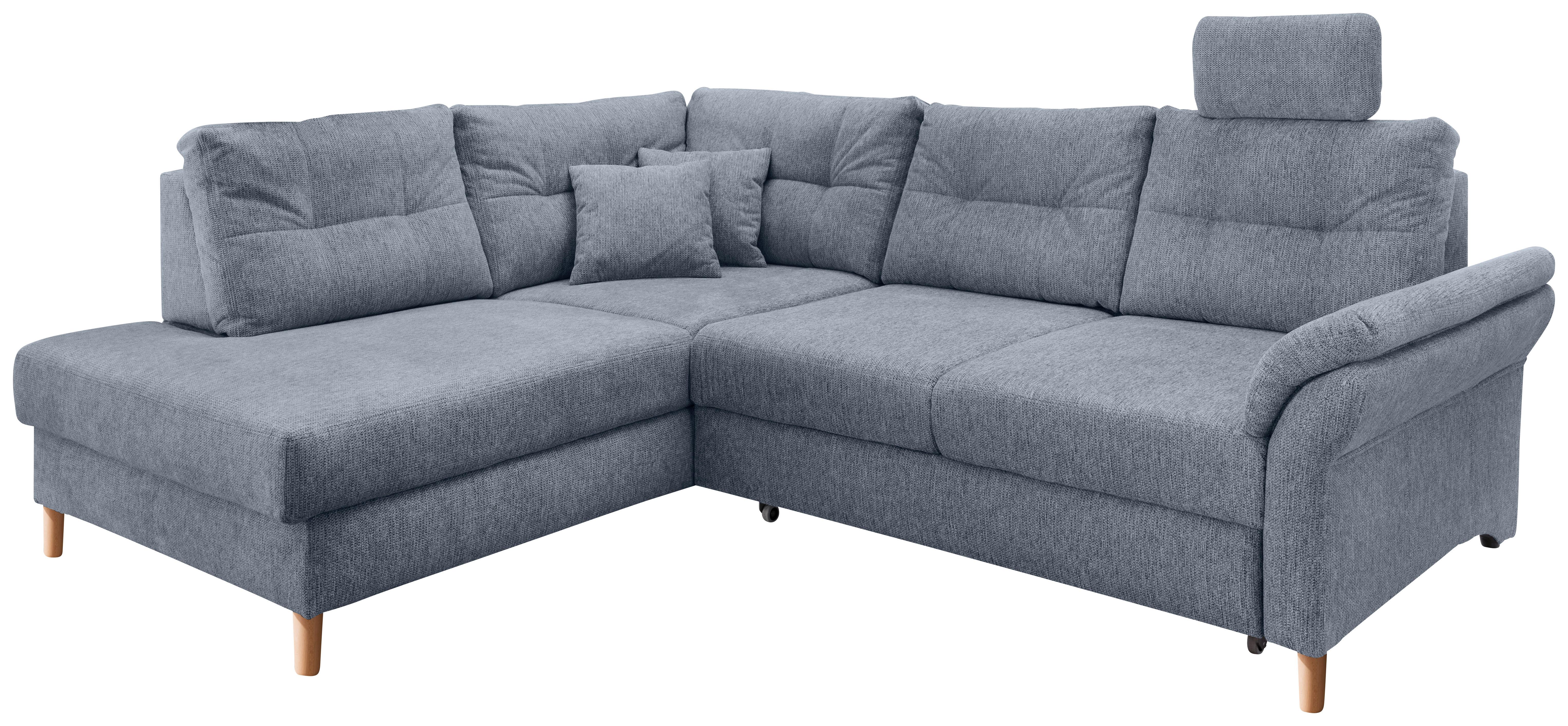 Ecksofa Brizzini Hellblau S: 206x264 cm - Naturfarben/Hellblau, MODERN, Textil (206/264cm) - Livetastic